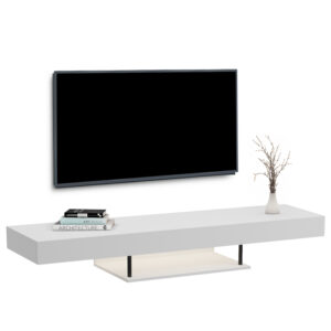 epiplo-tileorasis-toichoy-me-led-fb91838-3.jpg ΕΠΙΠΛΟ ΤΗΛΕΟΡΑΣΗΣ ΤΟΙΧΟΥ ME LED SAVOR HM18381.02 ΜΕΛΑΜΙΝΗ ΛΕΥΚΗ 150x29,5x22Υεκ