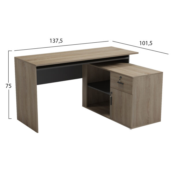 grafeio-dexia-gonia-fb91838413-melamini-1.jpg ΓΡΑΦΕΙΟ ΔΕΞΙΑ ΓΩΝΙΑ CARNET HM18384.13 ΜΕΛΑΜΙΝΗ ΣΕ SONAMA-ΓΚΡΙ 138x102x75Υεκ