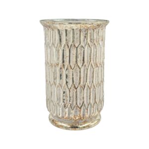 ΓΥΑΛΙΝΟ ΕΠΙΤΡΑΠΕΖΙΟ ΔΙΑΚΟΣΜΗΤΙΚΟ Fylliana FL522 COPPER-ΛΕΥΚΟ ΧΡΩΜΑ 16x25εκ