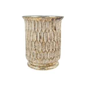ΓΥΑΛΙΝΟ ΕΠΙΤΡΑΠΕΖΙΟ ΔΙΑΚΟΣΜΗΤΙΚΟ Fylliana FL523 COPPER-ΛΕΥΚΟ ΧΡΩΜΑ 16x20εκ