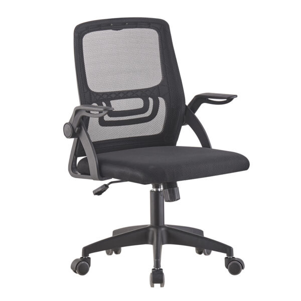 karekla-grafeioy-fb9122001-mayro-mesh-ba-4.jpg ΚΑΡΕΚΛΑ ΓΡΑΦΕΙΟΥ NETTIS HM1220.01 ΜΑΥΡO MESH-ΒΑΣΗ ΠΟΛΥΠΡΟΠΥΛΕΝΙΟΥ 47x47x109-119Υεκ
