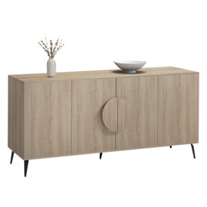 ΜΠΟΥΦΕΣ SAVORE HM18368.01 ΜΕΛΑΜΙΝΗ SONAMA-ΜΑΥΡΑ ΜΕΤΑΛ.ΠΟΔΙΑ 180x35.5x82Υεκ.