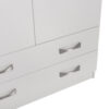 ΝΤΟΥΛΑΠΑ 3ΦΥΛΛΗ ΜΕ ΠΑΤΑΡΙ CARLY HM10891.05 ΜΕΛΑΜΙΝΗ ΣΕ ΛΕΥΚΟ 150X55Χ240Υεκ.