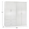 ΝΤΟΥΛΑΠΑ 4-ΦΥΛΛΗ ΜΕ 2 ΣΥΡΤΑΡΙΑ JENNA HM11351.05 ΜΕΛΑΜΙΝΗ ΣΕ ΛΕΥΚΟ 160x43x181Υ