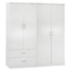 ΝΤΟΥΛΑΠΑ 4-ΦΥΛΛΗ ΜΕ 2 ΣΥΡΤΑΡΙΑ JENNA HM11351.05 ΜΕΛΑΜΙΝΗ ΣΕ ΛΕΥΚΟ 160x43x181Υ