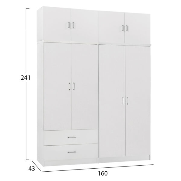 ΝΤΟΥΛΑΠΑ 4-ΦΥΛΛΗ ΜΕ ΠΑΤΑΡΙ & ΣΥΡΤΑΡΙΑ JENNA HM11355.05 ΜΕΛΑΜΙΝΗ ΣΕ ΛΕΥΚΟ 160x43x240Υεκ