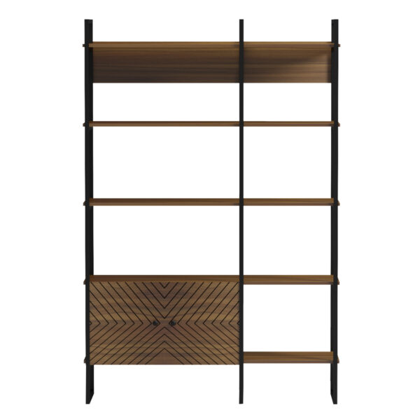 rafiera-fb91837703-metallo-melamini-se-k-2.jpg ΒΙΒΛΙΟΘΗΚΗ-ΡΑΦΙΕΡΑ NEZER HM18377.03 ΜΕΤΑΛΛΟ--ΜΕΛΑΜΙΝΗ ΣΕ ΚΑΡΥΔΙ 120x35x180Υεκ.