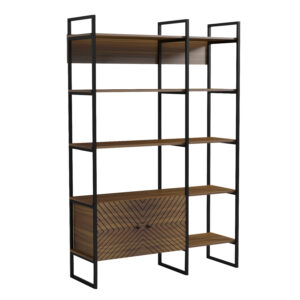rafiera-fb91837703-metallo-melamini-se-k.jpg ΒΙΒΛΙΟΘΗΚΗ-ΡΑΦΙΕΡΑ NEZER HM18377.03 ΜΕΤΑΛΛΟ--ΜΕΛΑΜΙΝΗ ΣΕ ΚΑΡΥΔΙ 120x35x180Υεκ.