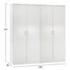 ΣΕΤ 2 ΝΤΟΥΛΑΠΕΣ 2ΦΥΛΛΕΣ JENNA HM11350.05 ΜΕΛΑΜΙΝΗ ΣΕ ΛΕΥΚΟ 160x43x181Υεκ