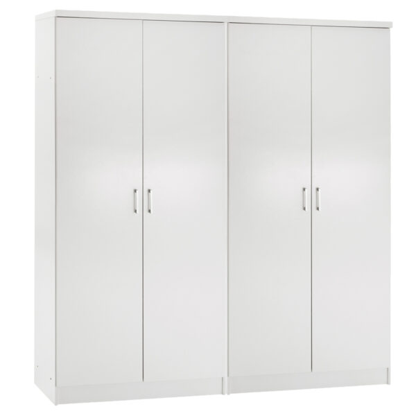 ΣΕΤ 2 ΝΤΟΥΛΑΠΕΣ 2ΦΥΛΛΕΣ JENNA HM11350.05 ΜΕΛΑΜΙΝΗ ΣΕ ΛΕΥΚΟ 160x43x181Υεκ