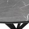 ΣΤΡΟΓΓΥΛΟ ΤΡΑΠΕΖΙ ΤΡΑΠΕΖΑΡΙΑΣ Fylliana Vector CERAMIC ΓΚΡΙ ΧΡΩΜΑ 90εκ