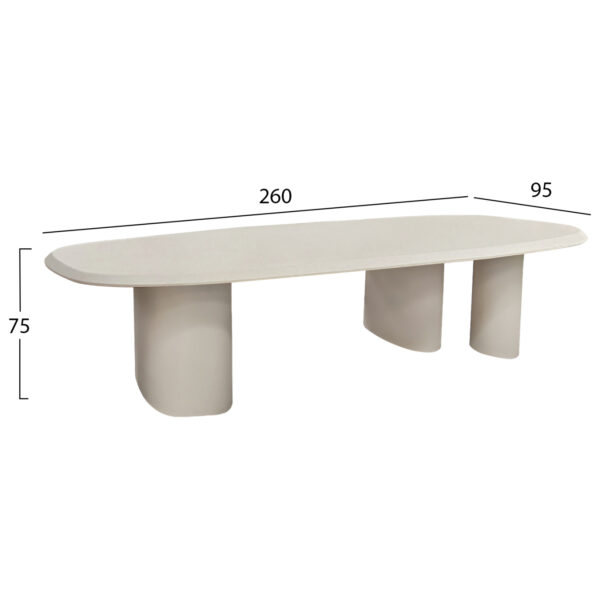 trapezi-trapezarias-fiber-cement-obal-fb-1-1.jpg ΤΡΑΠΕΖΙ ΤΡΑΠΕΖΑΡΙΑΣ FIBER CEMENT ΟΒΑΛ GLEN HM6598.02 ΜΠΕΖ 260x95x75Υεκ