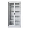 ΒΙΒΛΙΟΘΗΚΗ ΜΕ ΣΥΡΟΜΕΝΕΣ ΠΟΡΤΕΣ SIDER HM6632.02 ΜΕΤΑΛΛΙΚΗ ΛΕΥΚΗ 90x40x185Υεκ