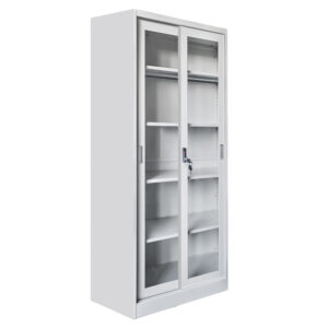 bibliothiki-me-syromenes-portes-fb966320.jpg ΒΙΒΛΙΟΘΗΚΗ ΜΕ ΣΥΡΟΜΕΝΕΣ ΠΟΡΤΕΣ SIDER HM6632.02 ΜΕΤΑΛΛΙΚΗ ΛΕΥΚΗ 90x40x185Υεκ