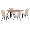 set-trapezarias-5tmch-fb91084702-mdf-top.jpg ΣΕΤ ΤΡΑΠΕΖΑΡΙΑΣ 5ΤΜΧ GAFF HM10847.02 MDF TOP ΦΥΣΙΚΟ--ΥΦΑΣΜΑ ΜΠΕΖ & ΜΕΤΑΛΛΟ ΜΑΥΡΟ