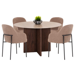 set-trapezarias-5tmch-fb91094503-keramik.jpg ΣΕΤ ΤΡΑΠΕΖΑΡΙΑΣ 5ΤΜΧ SKY HM10945.03 ΚΕΡΑΜΙΚΟ TOP--ΥΦΑΣΜΑ TAUPE & ΜΕΤΑΛΛΟ ΜΑΥΡΟ