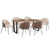 set-trapezarias-7tmch-fb91093302-mdf-top.jpg ΣΕΤ ΤΡΑΠΕΖΑΡΙΑΣ 7ΤΜΧ ASTORIA HM10933.02 MDF TOP--ΥΦΑΣΜΑ ΜΠΕΖ/ΚΑΦΕ & ΜΕΤΑΛΛΟ ΜΑΥΡΟ