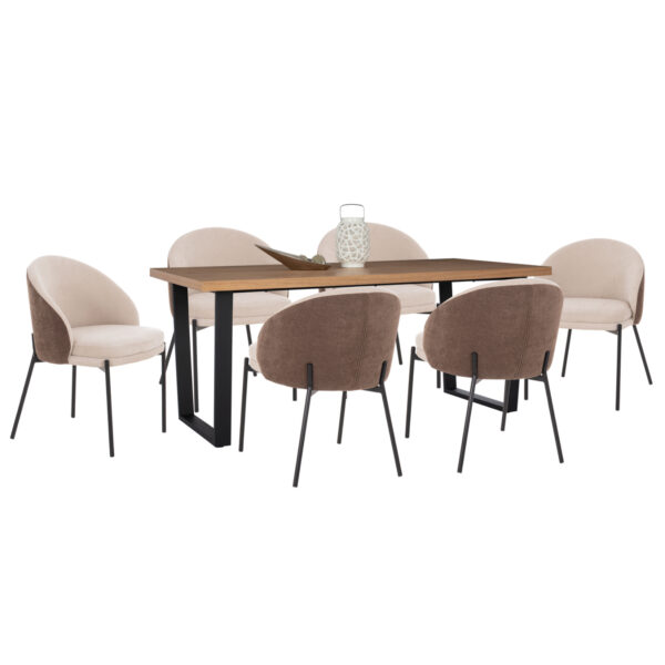 set-trapezarias-7tmch-fb91093302-mdf-top.jpg ΣΕΤ ΤΡΑΠΕΖΑΡΙΑΣ 7ΤΜΧ ASTORIA HM10933.02 MDF TOP--ΥΦΑΣΜΑ ΜΠΕΖ/ΚΑΦΕ & ΜΕΤΑΛΛΟ ΜΑΥΡΟ