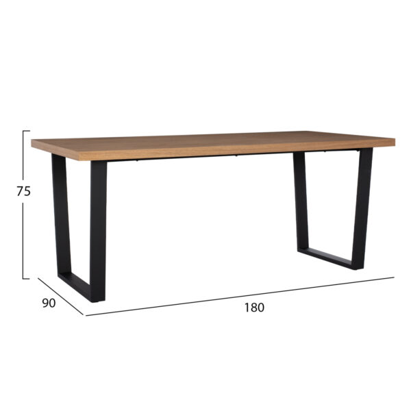 ΣΕΤ ΤΡΑΠΕΖΑΡΙΑΣ 7ΤΜΧ MANIDO HM10949.03 MDF TOP--ΥΦΑΣΜΑ TAUPE & ΜΕΤΑΛΛΟ ΜΑΥΡΟ