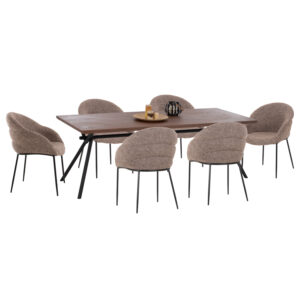 set-trapezarias-7tmch-fb91095703-mdf-top.jpg ΣΕΤ ΤΡΑΠΕΖΑΡΙΑΣ 7ΤΜΧ MANDY HM10957.03 MDF TOP--ΥΦΑΣΜΑ TAUPE & ΜΕΤΑΛ.ΠΟΔΙΑ