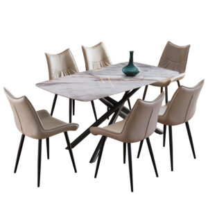 set-trapezarias-7tmch-fb921363-keramiko-.jpg ΣΕΤ ΤΡΑΠΕΖΑΡΙΑΣ 7ΤΜΧ ISKA HM21363 ΚΕΡΑΜΙΚΟ TOP/ΜΕΤΑΛ. ΠΟΔΙΑ--PU ΜΠΕΖ/ΜΕΤΑΛ.ΠΟΔΙΑ