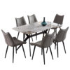 ΣΕΤ ΤΡΑΠΕΖΑΡΙΑΣ 7ΤΜΧ AIKA HM21364 ΚΕΡΑΜΙΚΟ TOP/ΜΕΤΑΛ. ΠΟΔΙΑ--PU ΓΚΡΙ/ΜΕΤΑΛ.ΠΟΔΙΑ