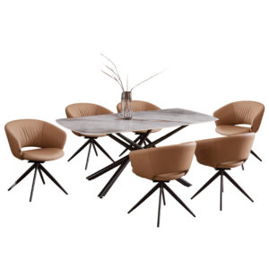 set-trapezarias-7tmch-fb921365-keramiko-.jpg ΣΕΤ ΤΡΑΠΕΖΑΡΙΑΣ 7ΤΜΧ HANAE HM21365 ΚΕΡΑΜΙΚΟ TOP/ΜΕΤΑΛ. ΠΟΔΙΑ--PU ΜΟΚΑ/ΜΕΤΑΛ.ΠΟΔΙΑ