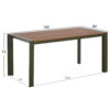 ΤΡΑΠΕΖΙ ΕΞΩΤ.ΧΩΡΟΥ GOYA HM6059.07 ΑΛΟΥΜΙΝΙΟ ΣE OLIVE GREEN & POLYWOOD 160X80Χ75Υεκ.