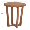 ΤΡΑΠΕΖΙ ΜΕΣΗΣ ΣΤΡΟΓΓΥΛΟ KOLIN HM6650 ΞΥΛΟ TEAK ΦΥΣΙΚΟ Φ65x65Υεκ.