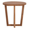 ΤΡΑΠΕΖΙ ΜΕΣΗΣ ΣΤΡΟΓΓΥΛΟ KOLIN HM6650 ΞΥΛΟ TEAK ΦΥΣΙΚΟ Φ65x65Υεκ.