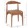 ΚΑΡΕΚΛΑ ΤΡΑΠΕΖΑΡΙΑΣ ΕΞ.ΧΩΡΟΥ DONNY HM6378 ΞΥΛΟ TEAK 52x54x74Υεκ.