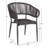 ΠΟΛΥΘΡΟΝΑ ΑΛΟΥΜΙΝΙΟΥ EULO HM5783.21 ΓΚΡΙ-TWISTED RATTAN ΓΚΡΙ 57x63x77Υεκ.