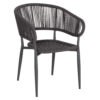 ΠΟΛΥΘΡΟΝΑ ΑΛΟΥΜΙΝΙΟΥ EULO HM5783.21 ΓΚΡΙ-TWISTED RATTAN ΓΚΡΙ 57x63x77Υεκ.
