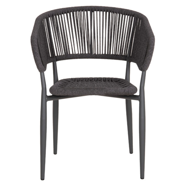 ΠΟΛΥΘΡΟΝΑ ΑΛΟΥΜΙΝΙΟΥ EULO HM5783.21 ΓΚΡΙ-TWISTED RATTAN ΓΚΡΙ 57x63x77Υεκ.