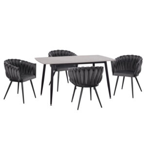 ΣΕΤ ΤΡΑΠΕΖΑΡΙΑΣ 5ΤΜΧ RAVEN HM12116.01 ΚΕΡΑΜΙΚΟ TOP ΓΚΡΙ ΜΑΡΜΑΡΟ--ΓΚΡΙ ΒΕΛΟΥΔΟ