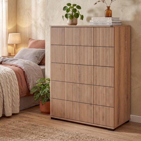 ΣΥΡΤΑΡΙΕΡΑ Fylliana New Imperium 5F NATURAL CANELLA OAK ΧΡΩΜΑ 90x44x127εκ