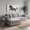 ΚΑΝΑΠΕΣ Fylliana Mondore ΑΡΙΣΤΕΡΗ ΓΩΝΙΑ ΓΚΡΙ ΧΡΩΜΑ 280x180x83εκ