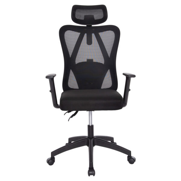 karekla-grafeioy-fb9119501-mayro-mesh-pp-2.jpg ΚΑΡΕΚΛΑ ΓΡΑΦΕΙΟΥ MEXER HM1195.01 ΜΑΥΡΟ MESH-PP ΒΑΣΗ 68x70x136Υεκ.