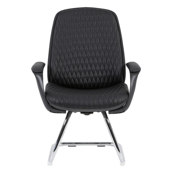 ΚΑΡΕΚΛΑ ΕΠΙΣΚΕΠΤΗ VELUM-s HM1235.01 ΜΑΥΡO PU--ΒΑΣΗ ΧΡΩΜΙΟΥ 71x60x100Υεκ.