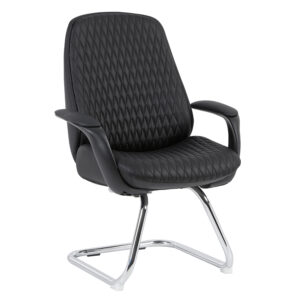 ΚΑΡΕΚΛΑ ΕΠΙΣΚΕΠΤΗ VELUM-s HM1235.01 ΜΑΥΡO PU--ΒΑΣΗ ΧΡΩΜΙΟΥ 71x60x100Υεκ.