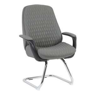 ΚΑΡΕΚΛΑ ΕΠΙΣΚΕΠΤΗ VELUM-s HM1235.10 ΓΚΡΙ PU--ΒΑΣΗ ΧΡΩΜΙΟΥ 71x60x100Υεκ.