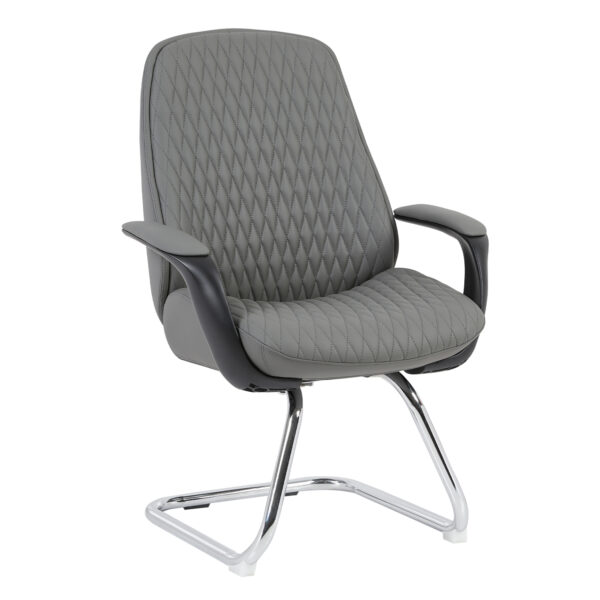 ΚΑΡΕΚΛΑ ΕΠΙΣΚΕΠΤΗ VELUM-s HM1235.10 ΓΚΡΙ PU--ΒΑΣΗ ΧΡΩΜΙΟΥ 71x60x100Υεκ.