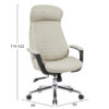 ΚΑΡΕΚΛΑ ΓΡΑΦΕΙΟΥ VELUM HM1233.02 ΜΠΕΖ PU--ΒΑΣΗ ΧΡΩΜΙΟΥ 71x69x116-122Υεκ.