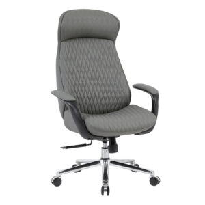 ΚΑΡΕΚΛΑ ΓΡΑΦΕΙΟΥ VELUM HM1233.10 ΓΚΡΙ PU--ΒΑΣΗ ΧΡΩΜΙΟΥ 71x69x116-122Υεκ.