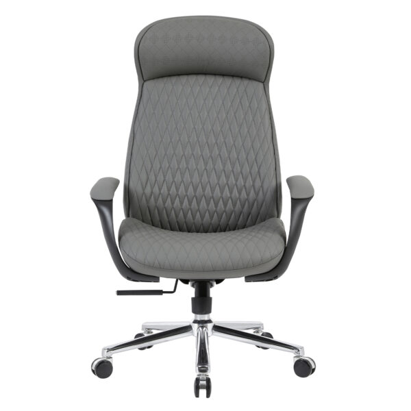 ΚΑΡΕΚΛΑ ΓΡΑΦΕΙΟΥ VELUM HM1233.10 ΓΚΡΙ PU--ΒΑΣΗ ΧΡΩΜΙΟΥ 71x69x116-122Υεκ.