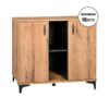 KOMOTA-ΜΠΟΥΦΕΣ Fylliana Alba ARTISAN OAK-ΜΑΥΡΟ 90x40x83εκ