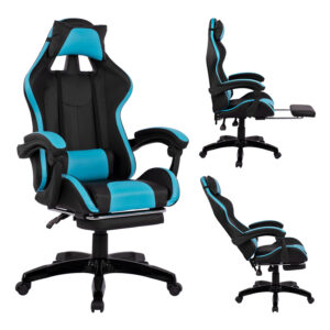 polythrona-gaming-me-ypopodio-fb9113208-.jpg ΠΟΛΥΘΡΟΝΑ GAMING NYLA ΜΕ ΥΠΟΠΟΔΙΟ HM1132.08 ΣΕ ΧΡΩΜΑ ΜΑΥΡΟ-ΓΑΛΑΖΙΟ 68Χ66-100Χ122 ΕΚ