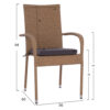 polythrona-metalliki-anisha-fb9568502-me-1.jpg ΠΟΛΥΘΡΟΝΑ ΜΕΤΑΛΛΙΚΗ ANISHA HM5685.02 ΜΕ ΜΑΞΙΛΑΡΙ WICKER ΚΑΦΕ-ΜΟΚΑ ΣΤΟΙΒ/ΜΕΝΗ 56x60x94 εκ.