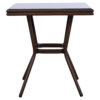 ΤΡΑΠΕΖΙ ΑΛΟΥΜΙΝΙΟΥ HARLOW 70X70X76Υ ΜΕ ΟΨΗ BAMBOO HM5568.03 ΚΑΦΕ ΜΕ ΓΥΑΛΙ